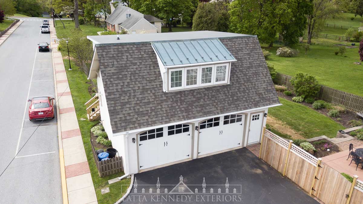 New Roof on Detached Garage in Malvern Pennsylvania